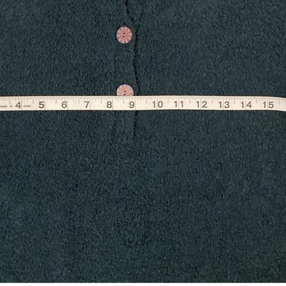 Cozy Teal Long Sweater nightgown - Picture 5 of 5